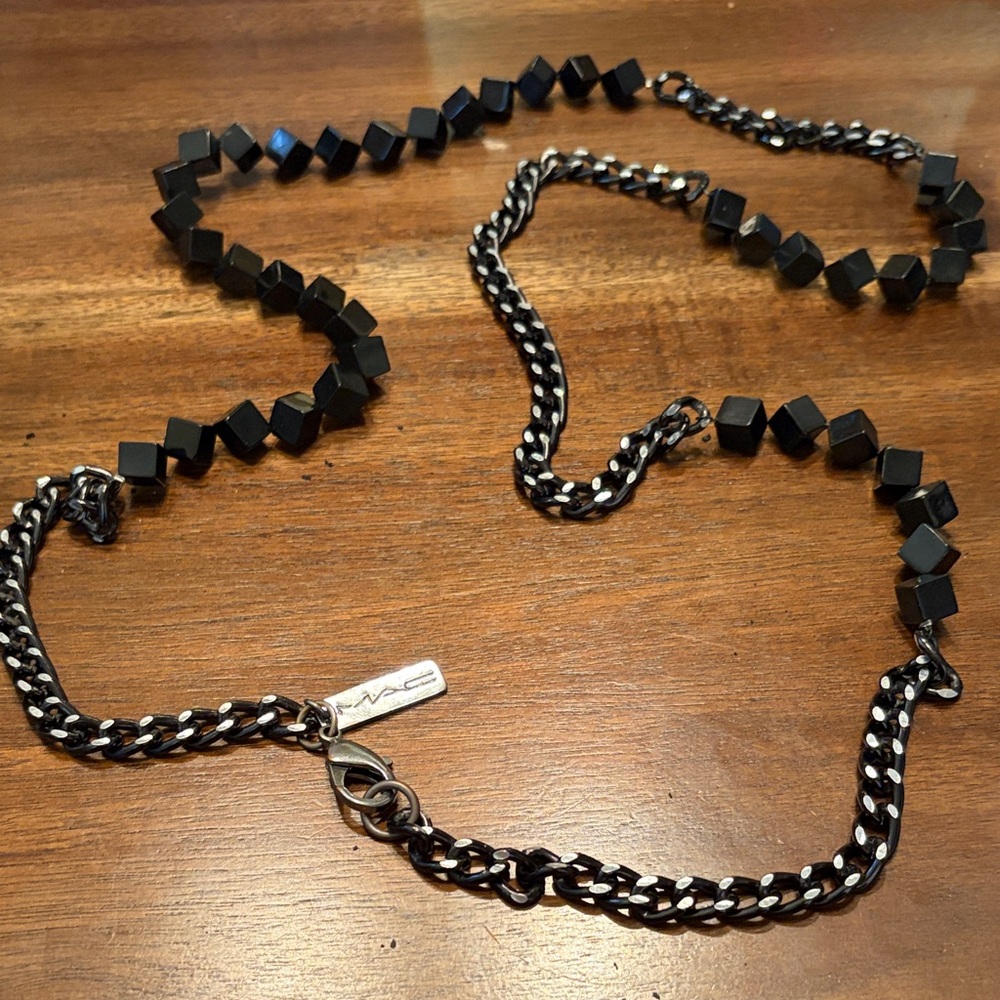 MAC Cosmetics Black and Silver Necklace